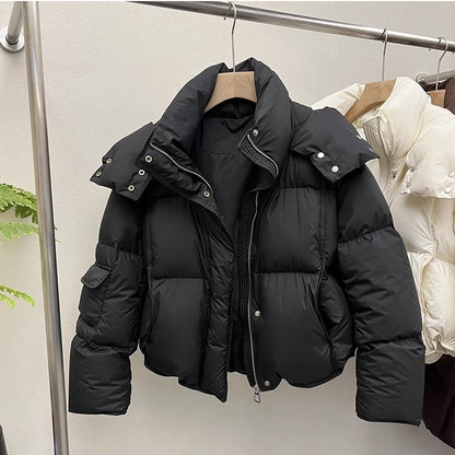 Women's Fashionable Loose-fitting Warm Hooded Jacket