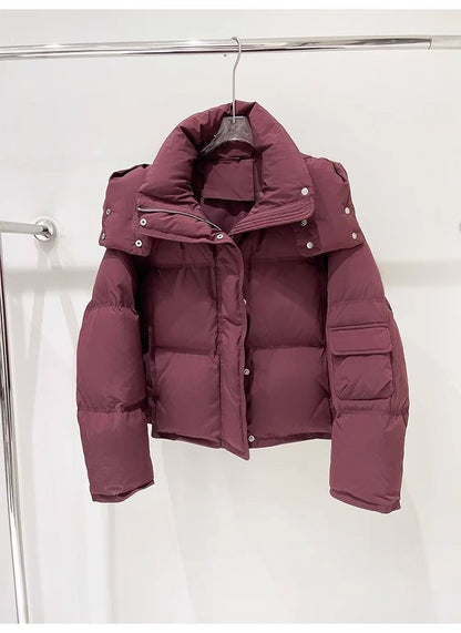 Women's Fashionable Loose-fitting Warm Hooded Jacket